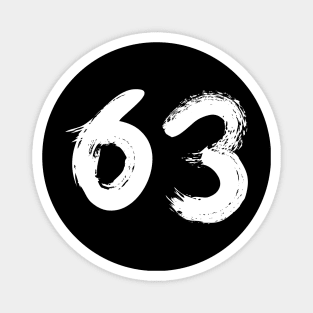 Number 63 Magnet